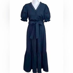 Moon River Navy MIDI dress, S